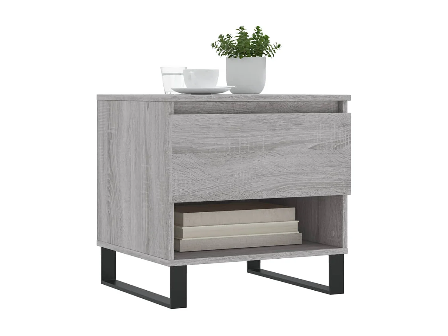 Tables basses 2 pcs sonoma gris 50x46x50 cm bois d'ingénierie