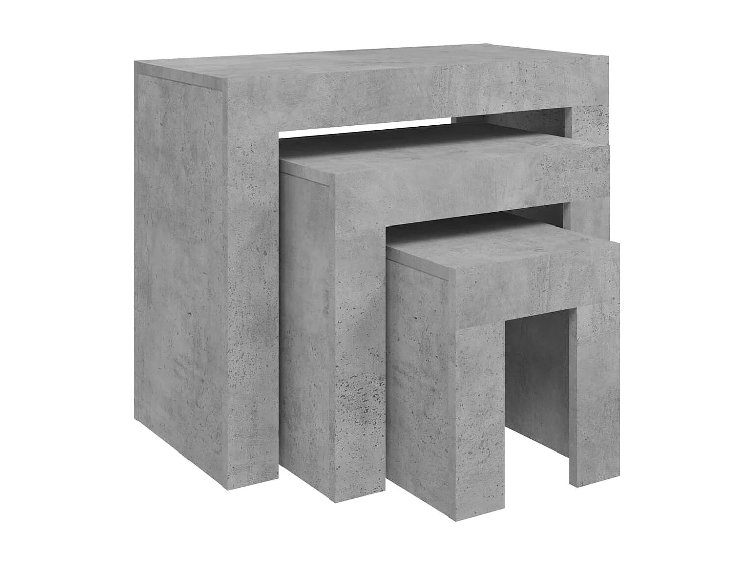 Tables basses gigognes 3 pcs Gris béton Bois d'ingénierie