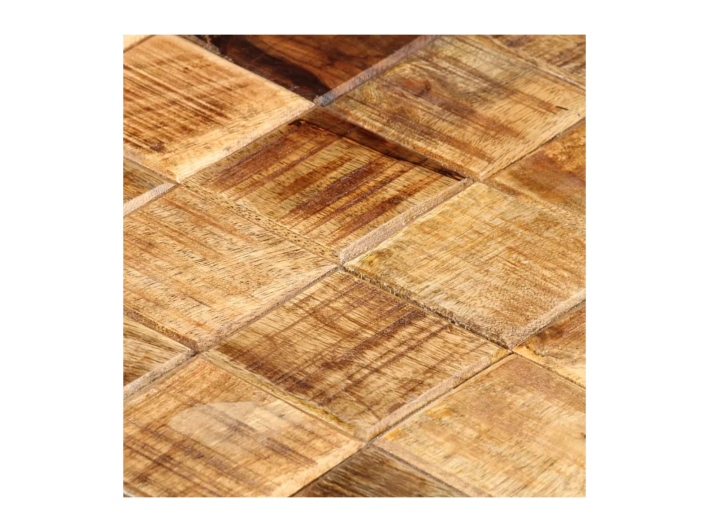 Tables basses 2 pcs avec design de blocs Bois de manguier brut