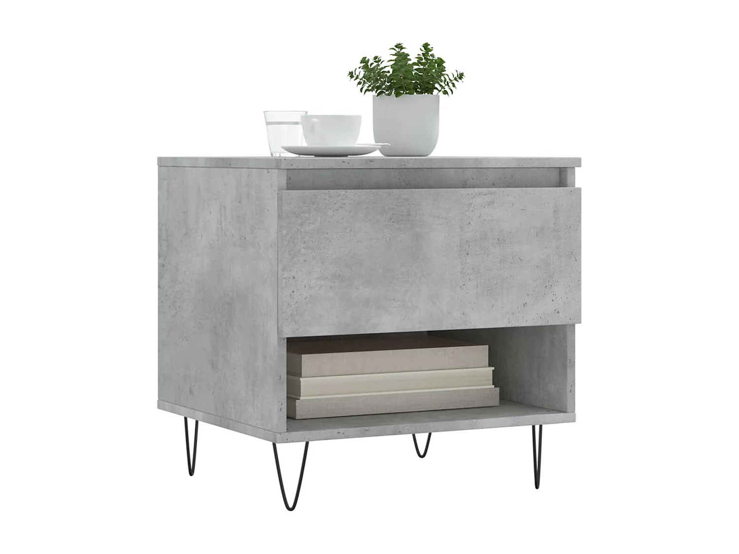 Tables basses 2 pcs gris béton 50x46x50 cm bois d'ingénierie