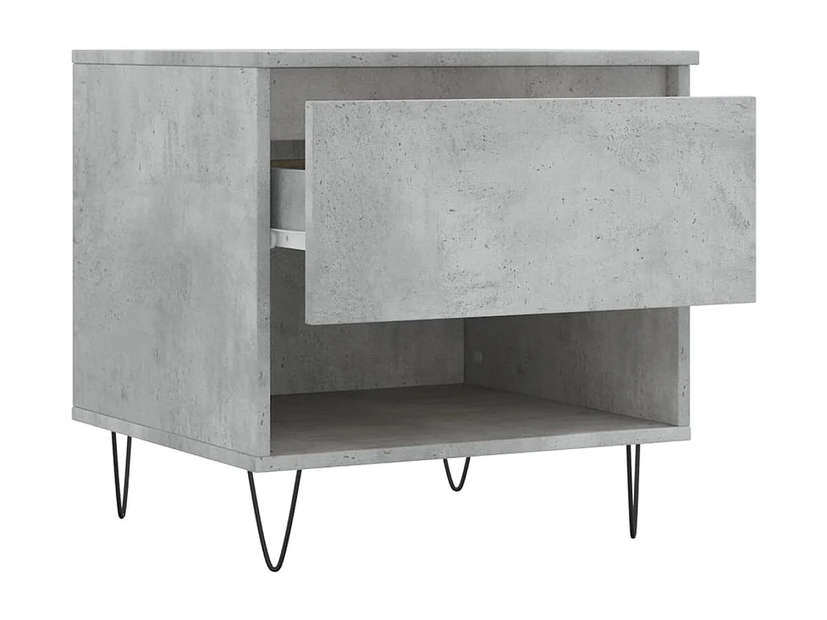 Tables basses 2 pcs gris béton 50x46x50 cm bois d'ingénierie