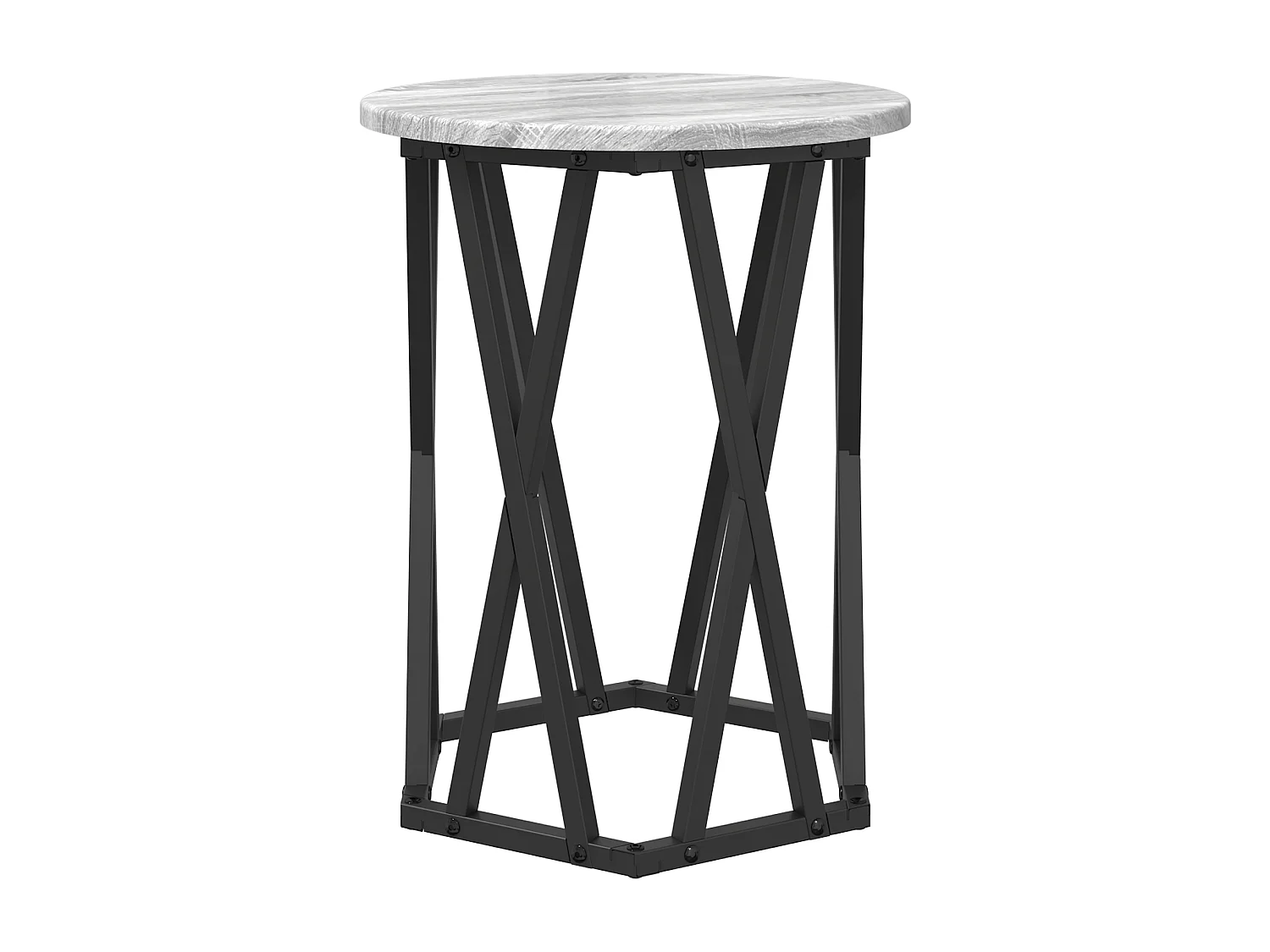 Tables d'appoint 2 pcs Gris Sonoma en bois aggloméré