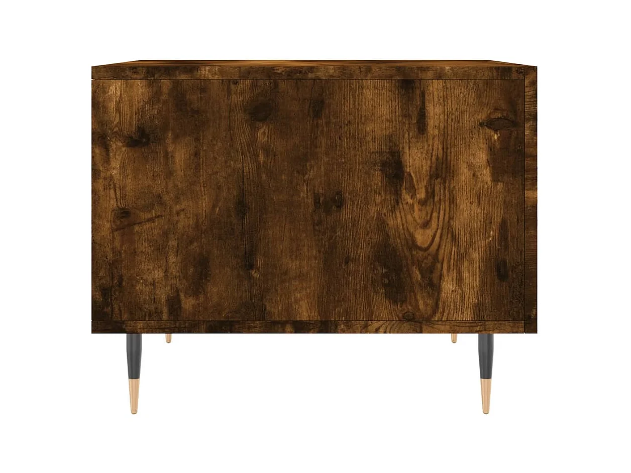 Tables basses 2 pcs chêne fumé 50x50x40 cm bois d'ingénierie