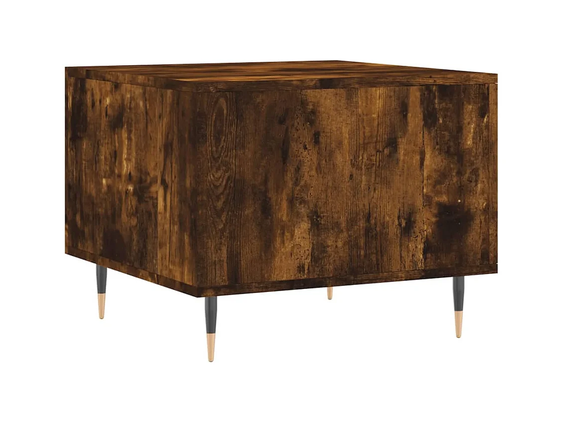 Tables basses 2 pcs chêne fumé 50x50x40 cm bois d'ingénierie