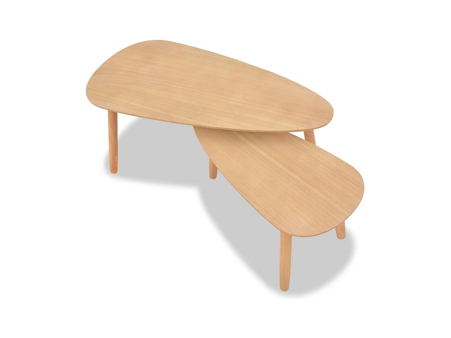 Ensemble de tables basses 2 pcs Bois de pin massif Marron