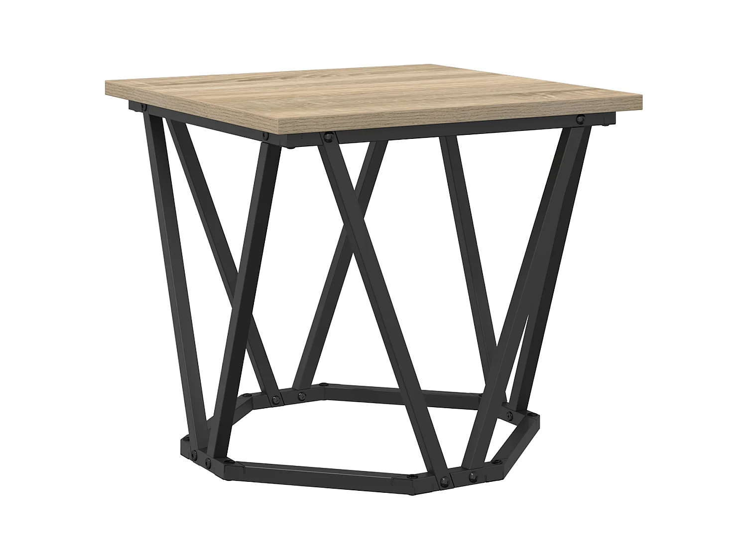 2-delige Sonoma eikenhouten bijzettafels