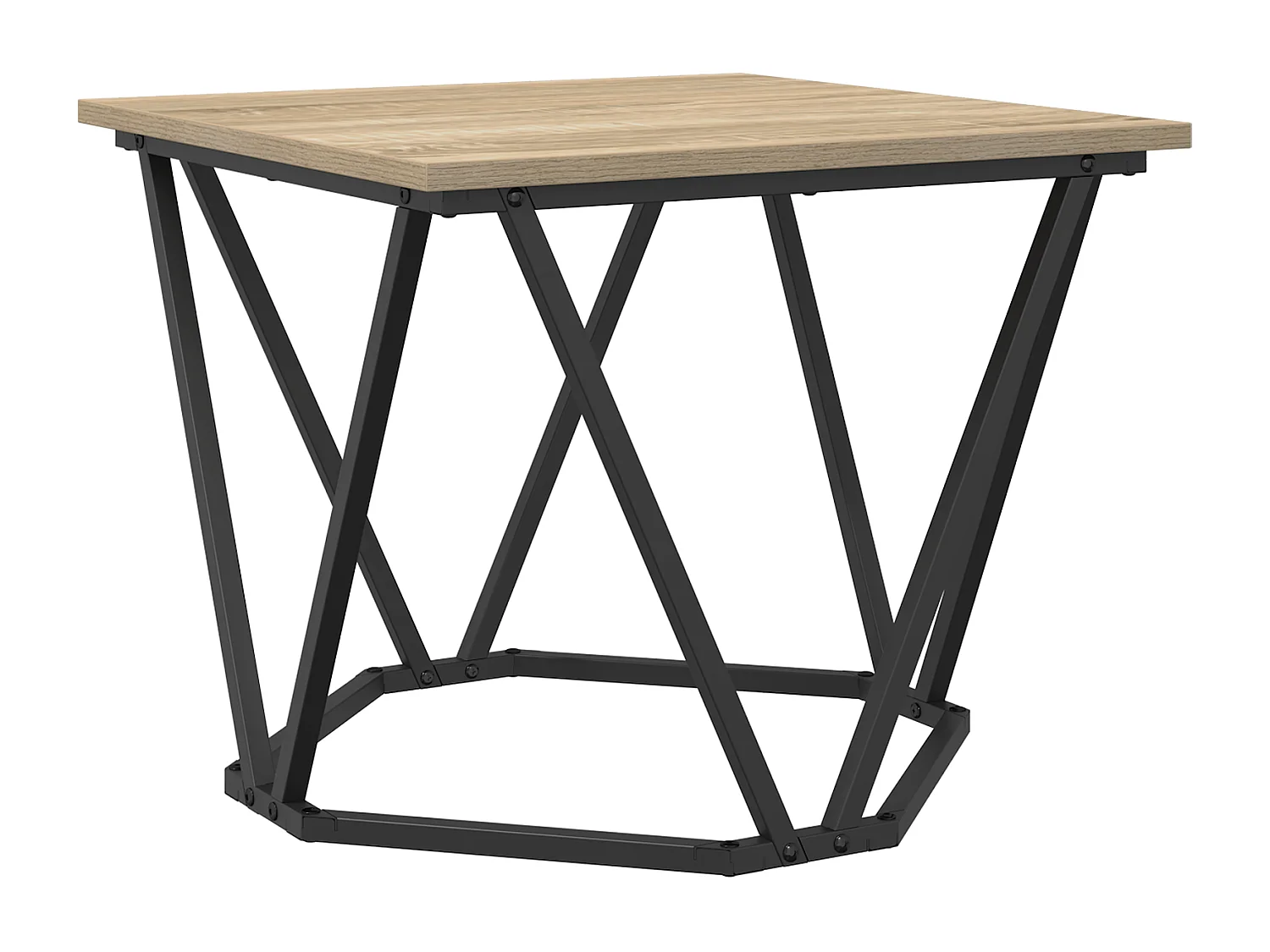 Tables d'appoint 2 pcs en bois d'ingénierie chêne Sonoma