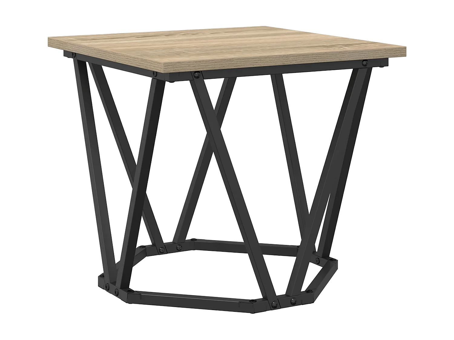 Tables d'appoint 2 pcs en bois d'ingénierie chêne Sonoma