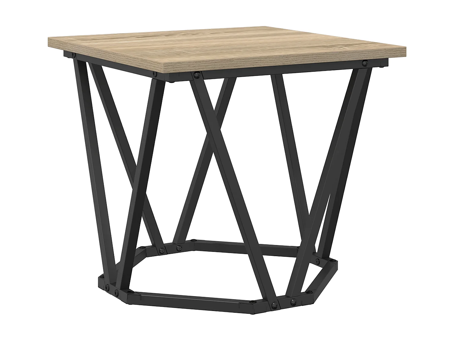 Tables d'appoint 2 pcs en bois d'ingénierie chêne Sonoma