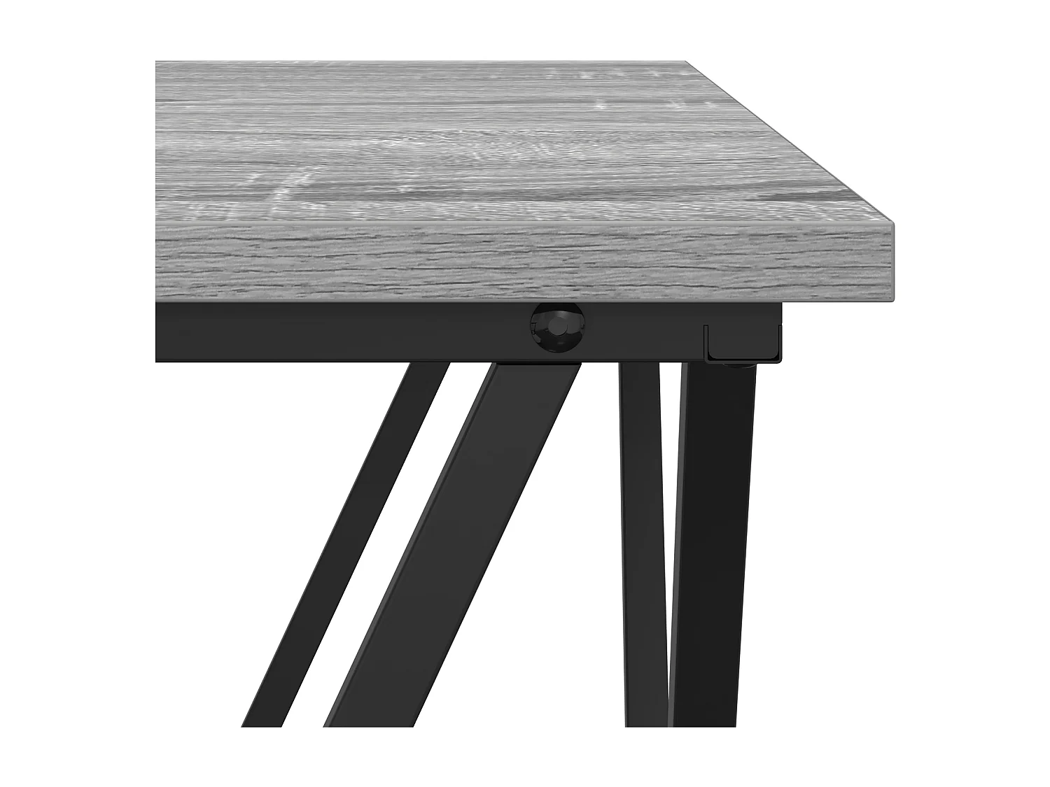 Set di 2 tavolini laterali in legno ingegnerizzato grigio Sonoma