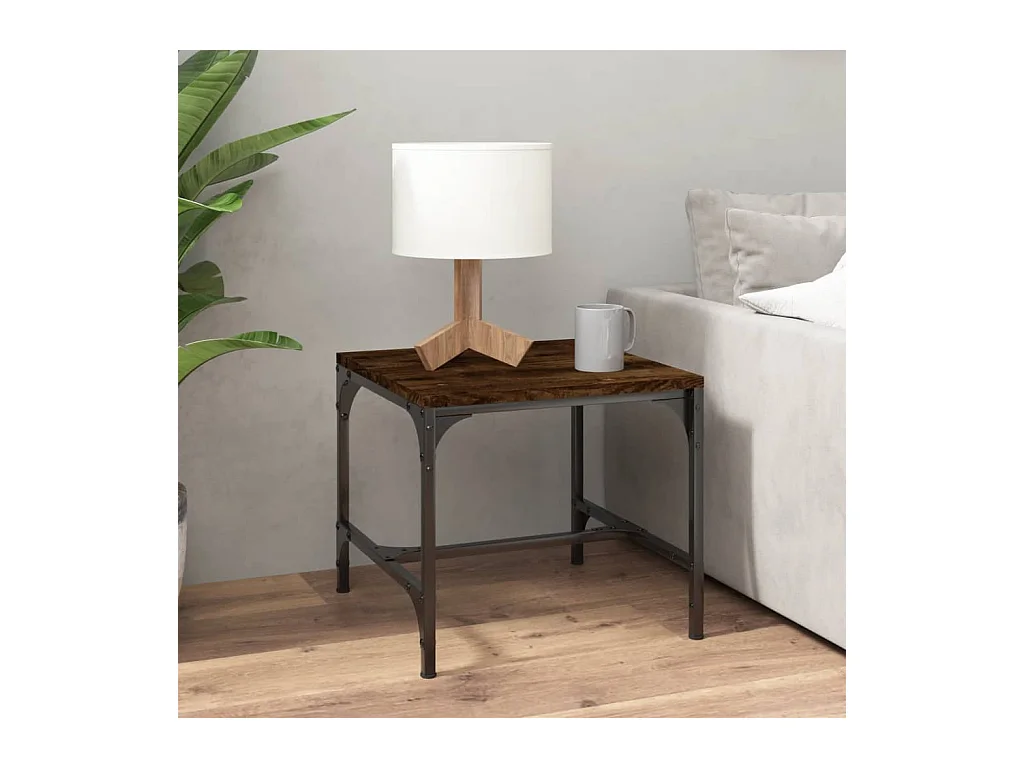 Tables d'appoint 2 pcs Chêne fumé 40x40x35 cm Bois d'ingénierie