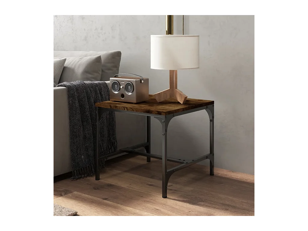 Tables d'appoint 2 pcs Chêne fumé 40x40x35 cm Bois d'ingénierie