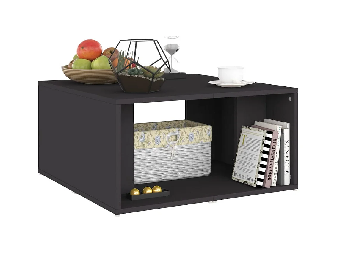 Tavolini da caffè 4 pezzi grigio 33x33x33 cm in legno ingegnerizzato