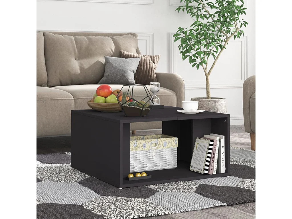 Tables basses 4 pcs gris 33x33x33 cm bois d'ingénierie