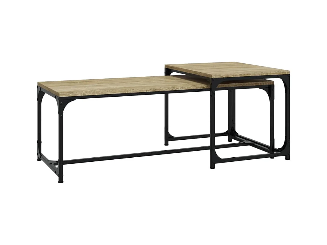 Tables basses 2 pcs Chêne sonoma Bois d'ingénierie