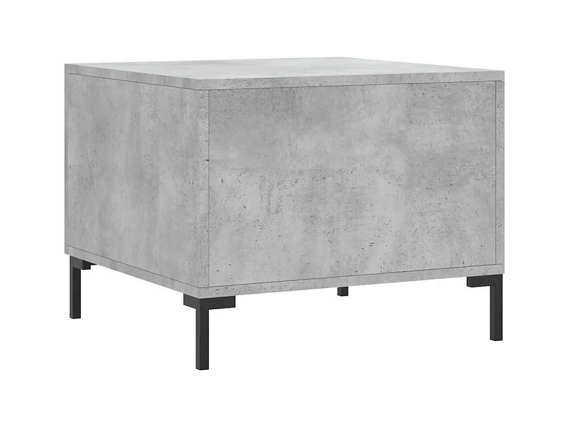 Salontafels 2 stuks betongrijs 50x50x40 cm bewerkt hout