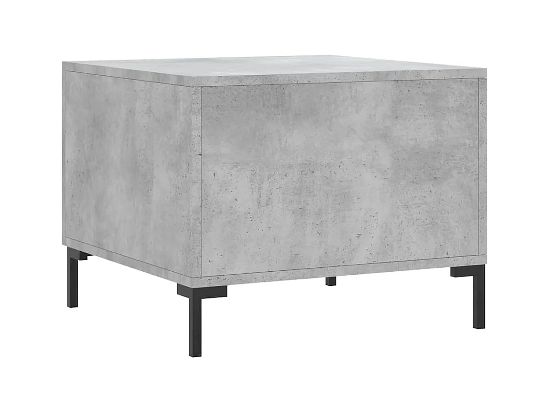 Salontafels 2 stuks betongrijs 50x50x40 cm bewerkt hout