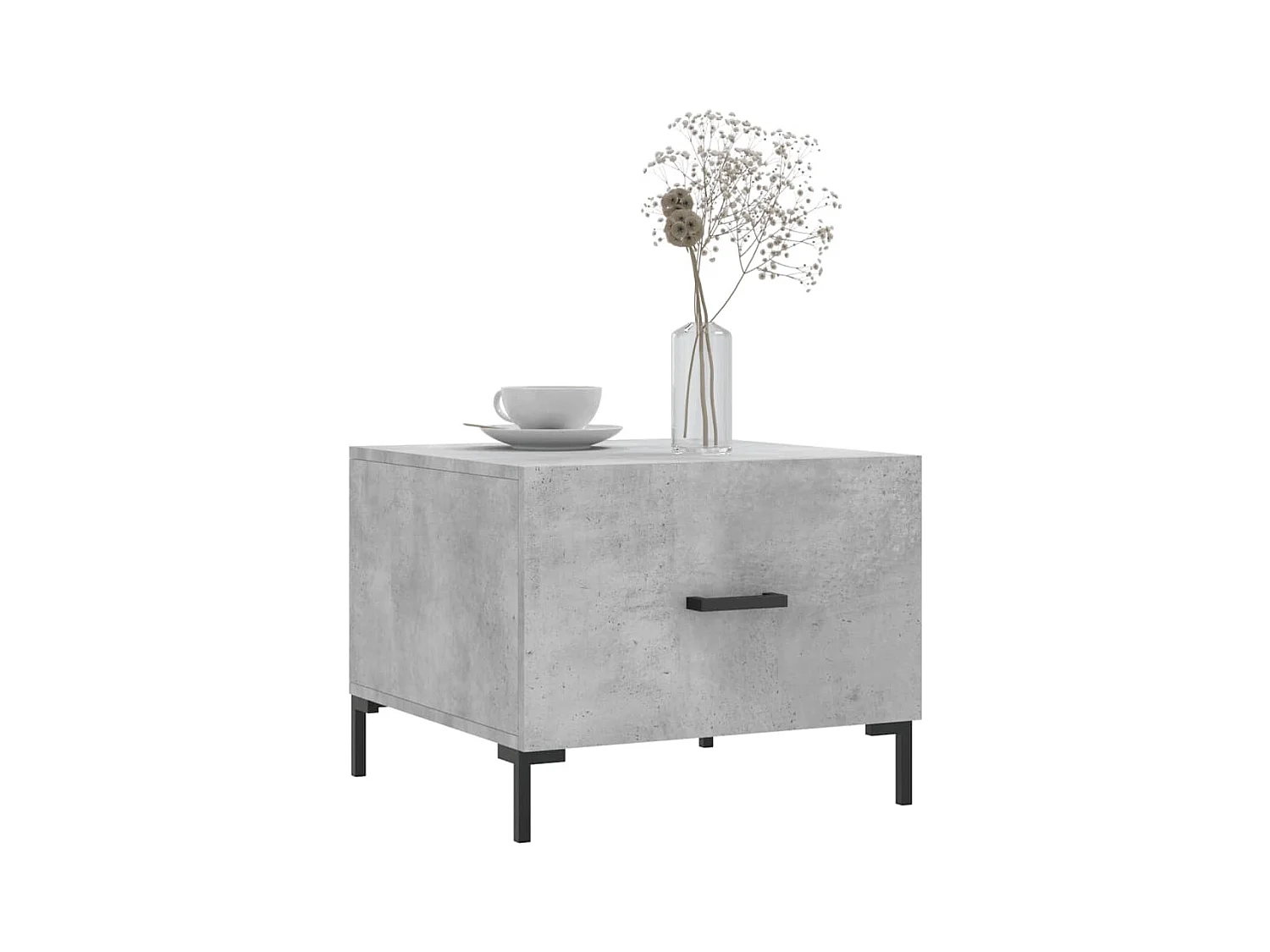 Tables basses 2 pcs gris béton 50x50x40 cm bois d'ingénierie