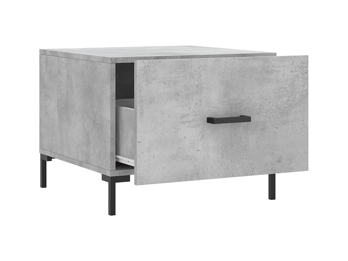 Tables basses 2 pcs gris béton 50x50x40 cm bois d'ingénierie
