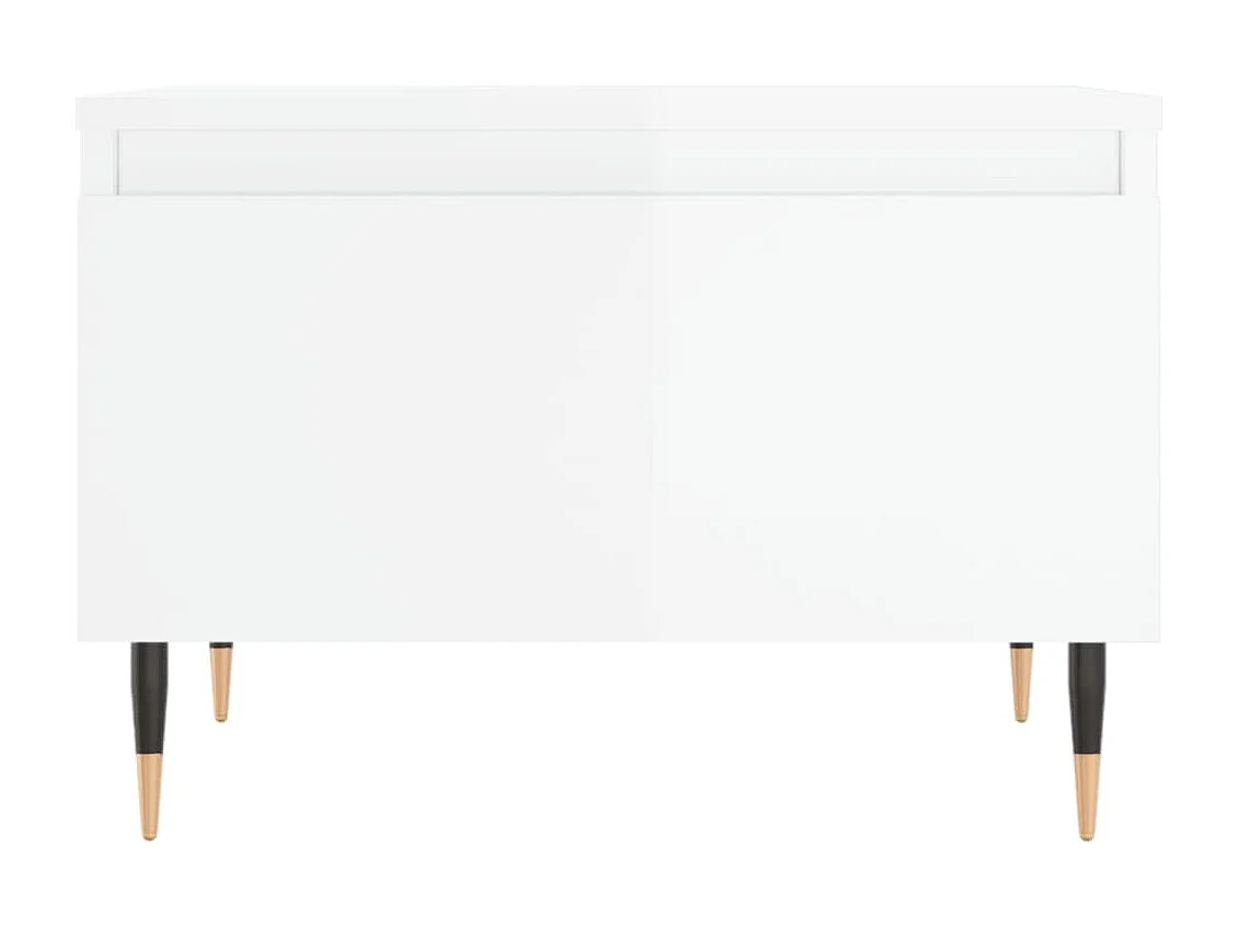 Tables basses 2 pcs blanc brillant 50x46x35cm bois d'ingénierie