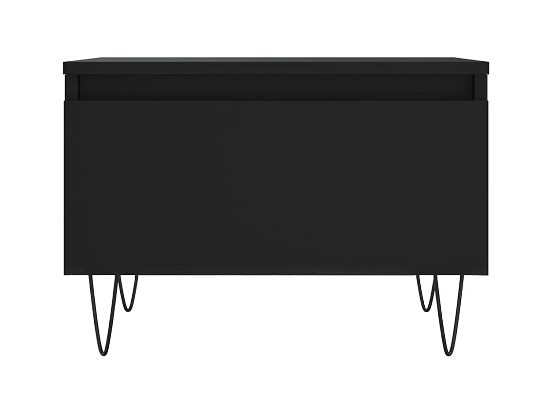 Tables basses 2 pcs noir 50x46x35 cm bois d'ingénierie