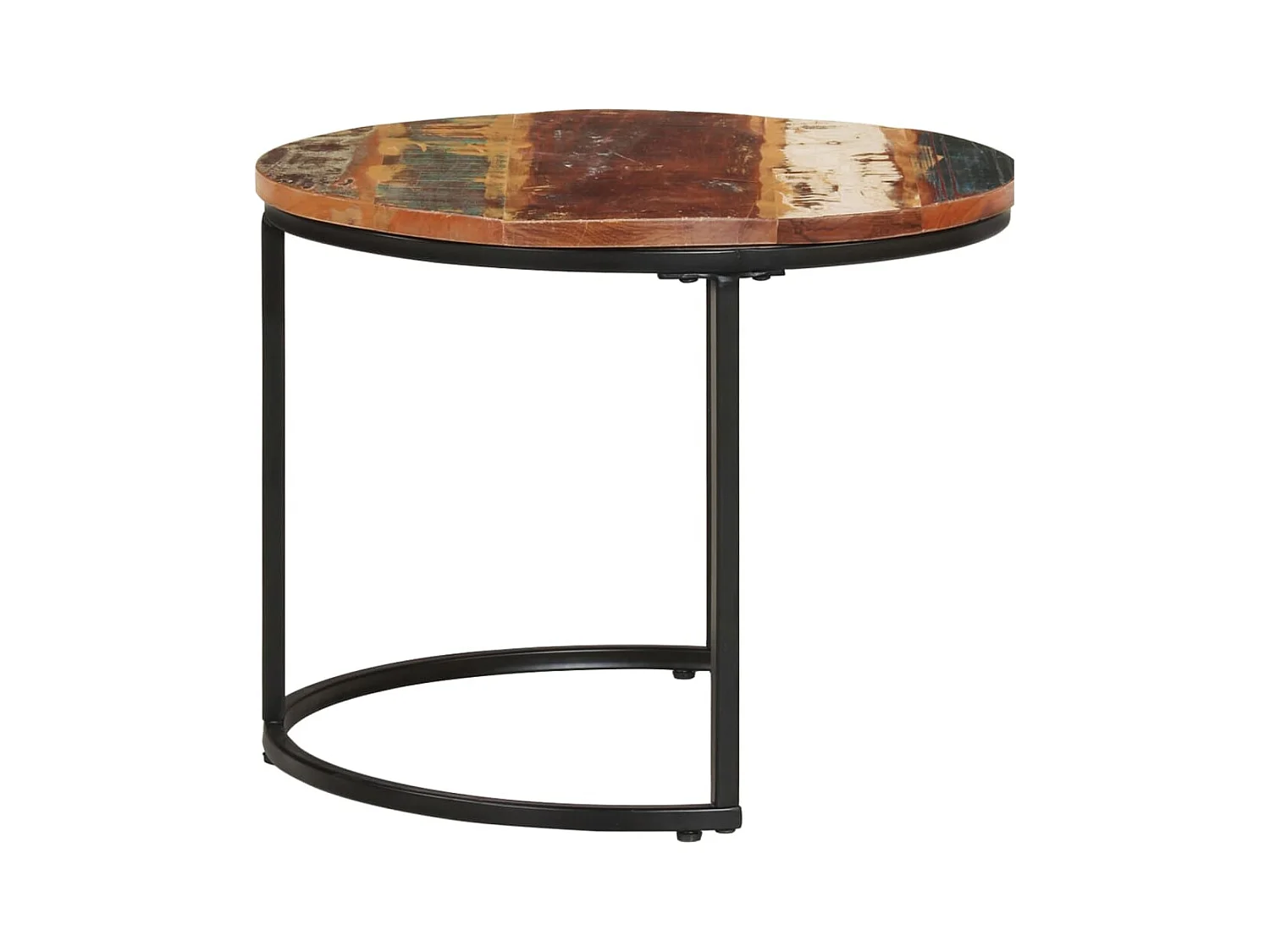 Bijzettafels 2 stuks Massief gerecycled hout