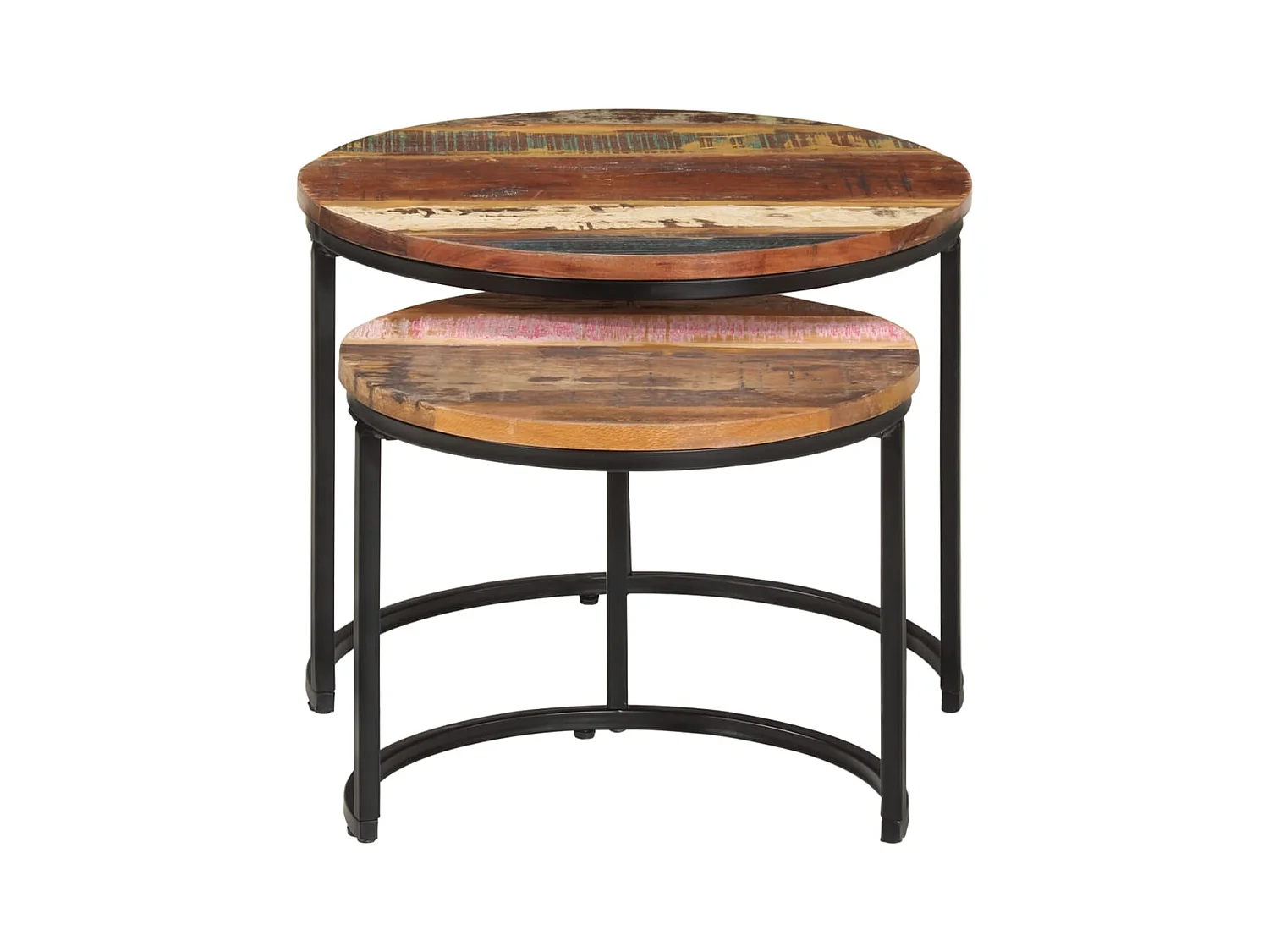 Tables gigognes 2 pcs Bois de récupération massif