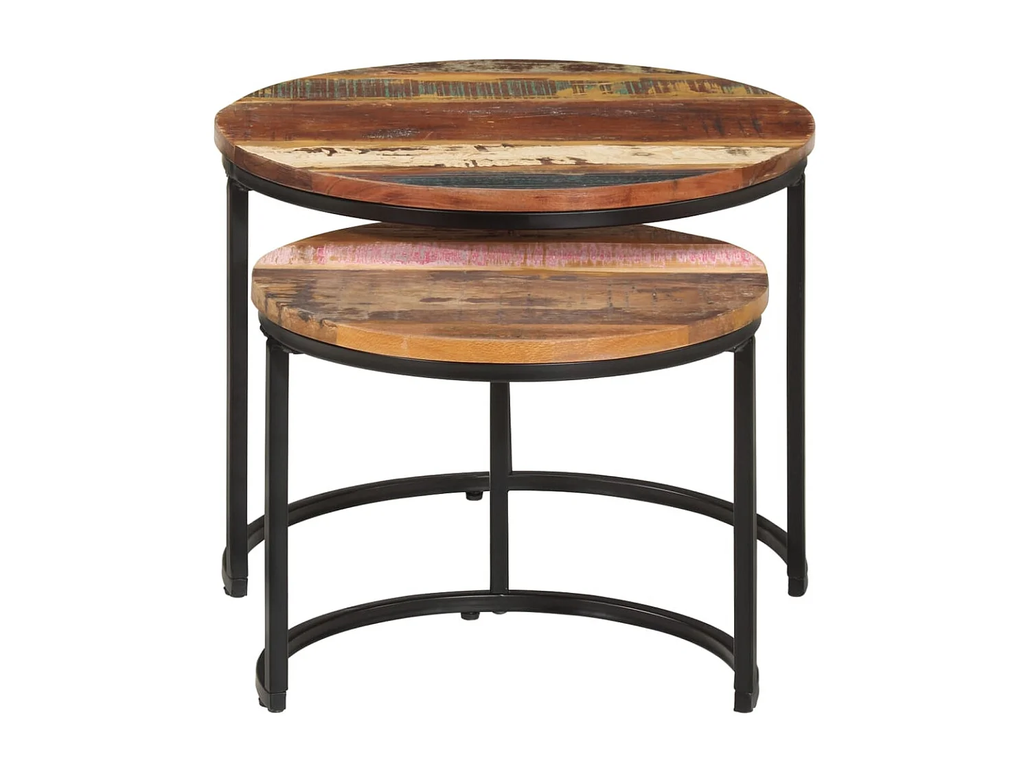 Tables gigognes 2 pcs Bois de récupération massif