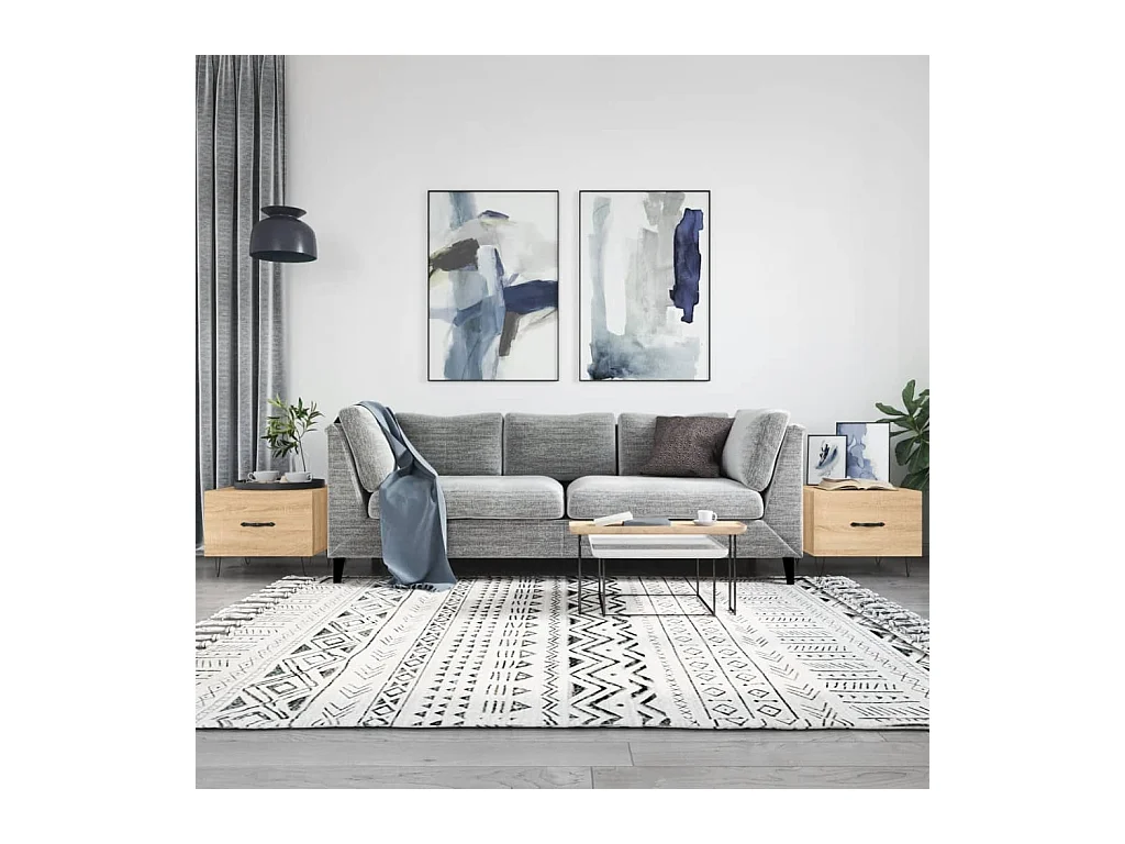 Salontafels 2 stuks Sonoma eiken 50x50x40 cm bewerkt hout