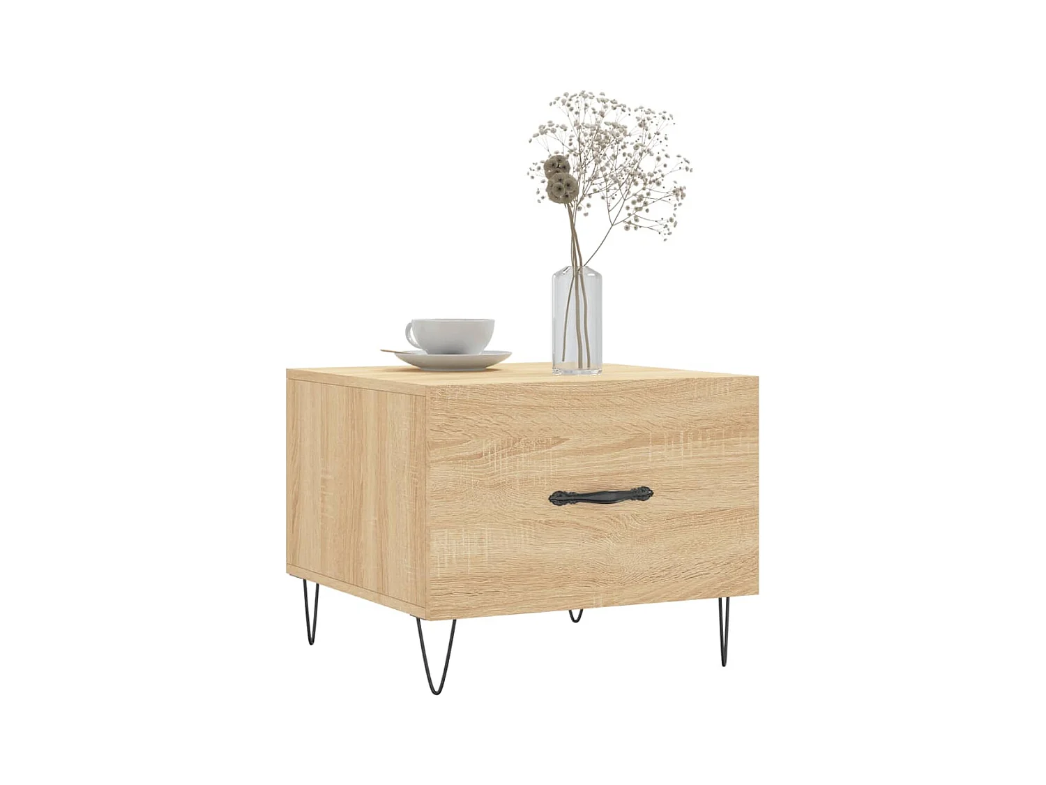 Salontafels 2 stuks Sonoma eiken 50x50x40 cm bewerkt hout