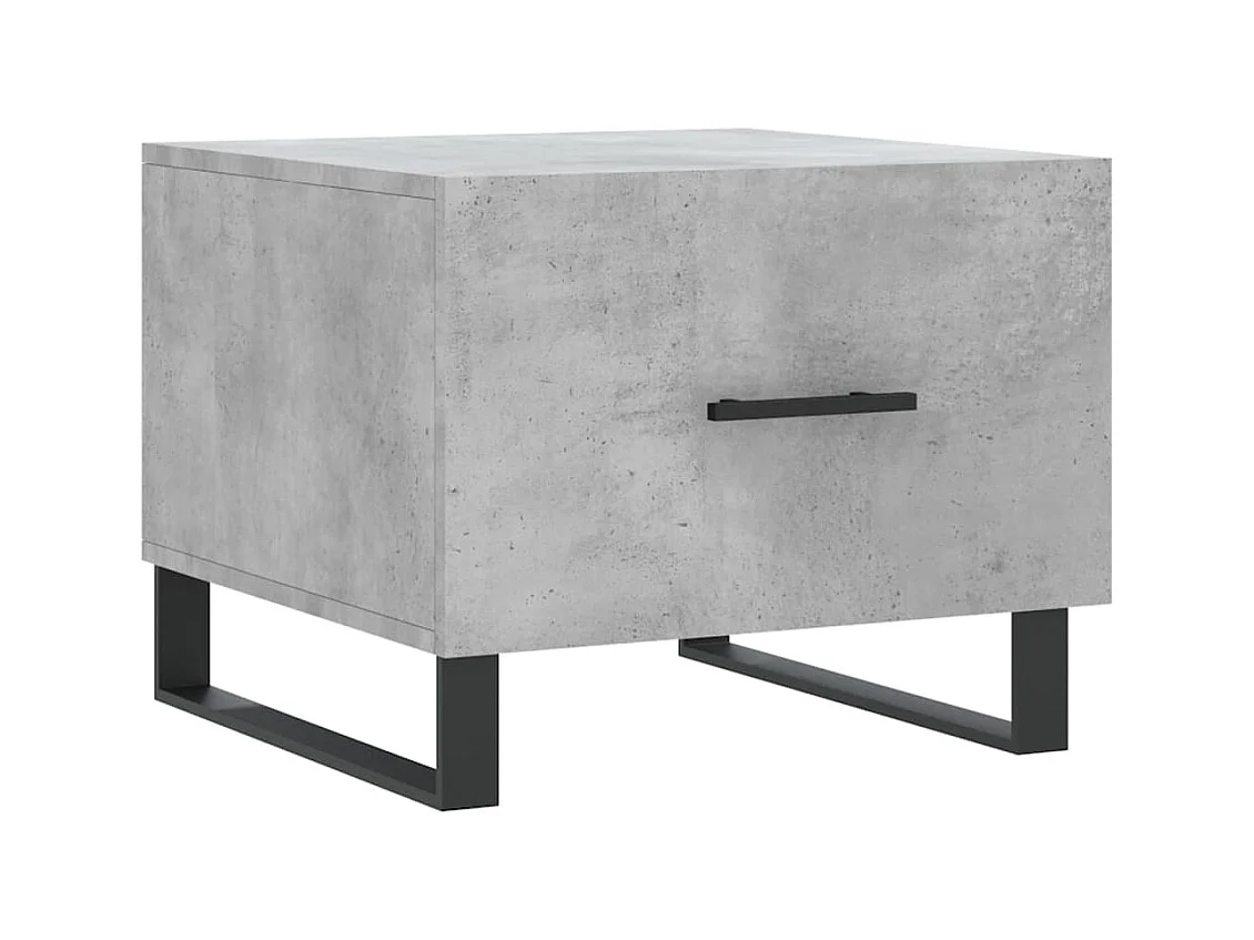 Salontafels 2 stuks betongrijs 50x50x40 cm bewerkt hout
