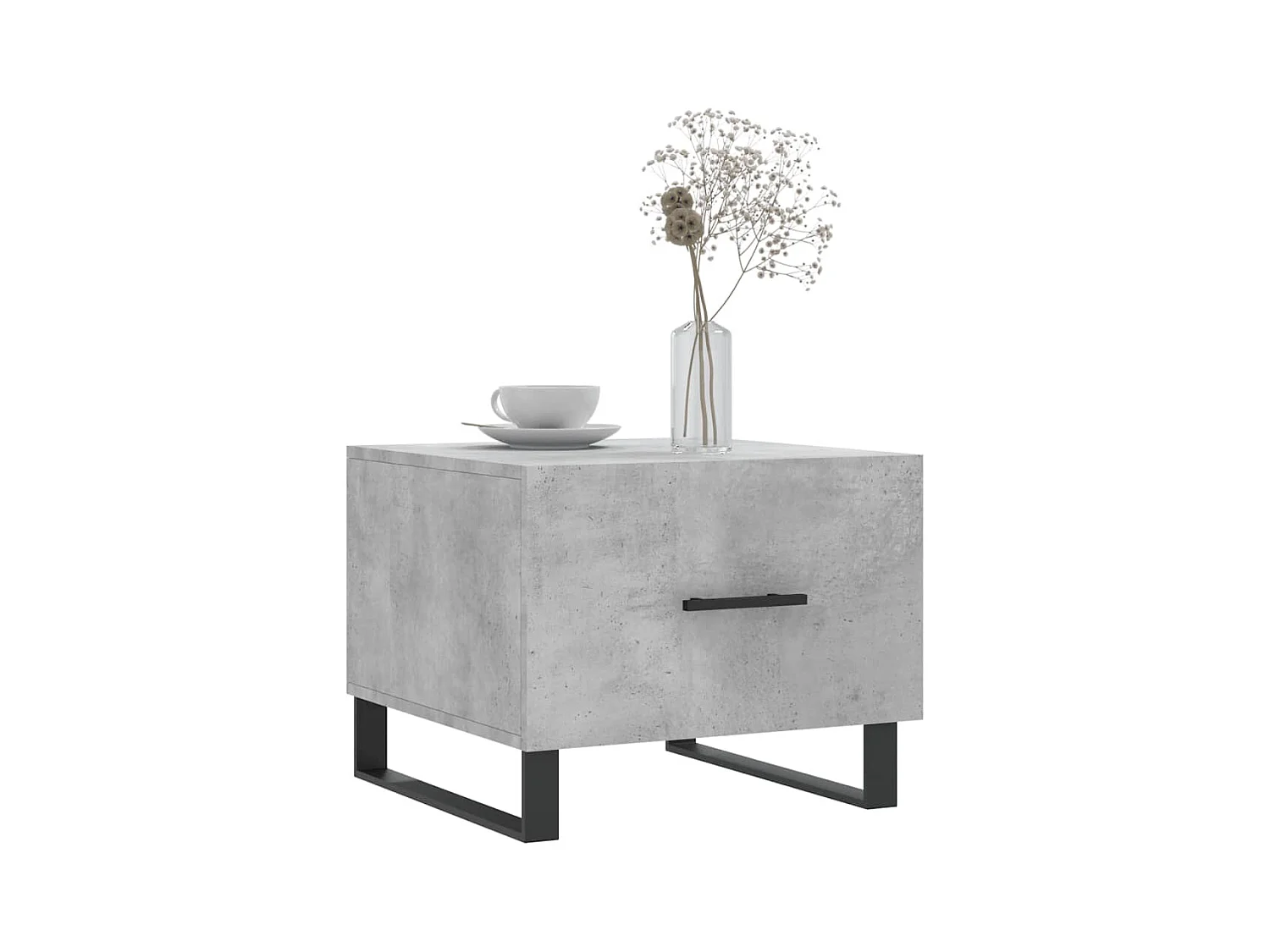 Tables basses 2 pcs gris béton 50x50x40 cm bois d'ingénierie