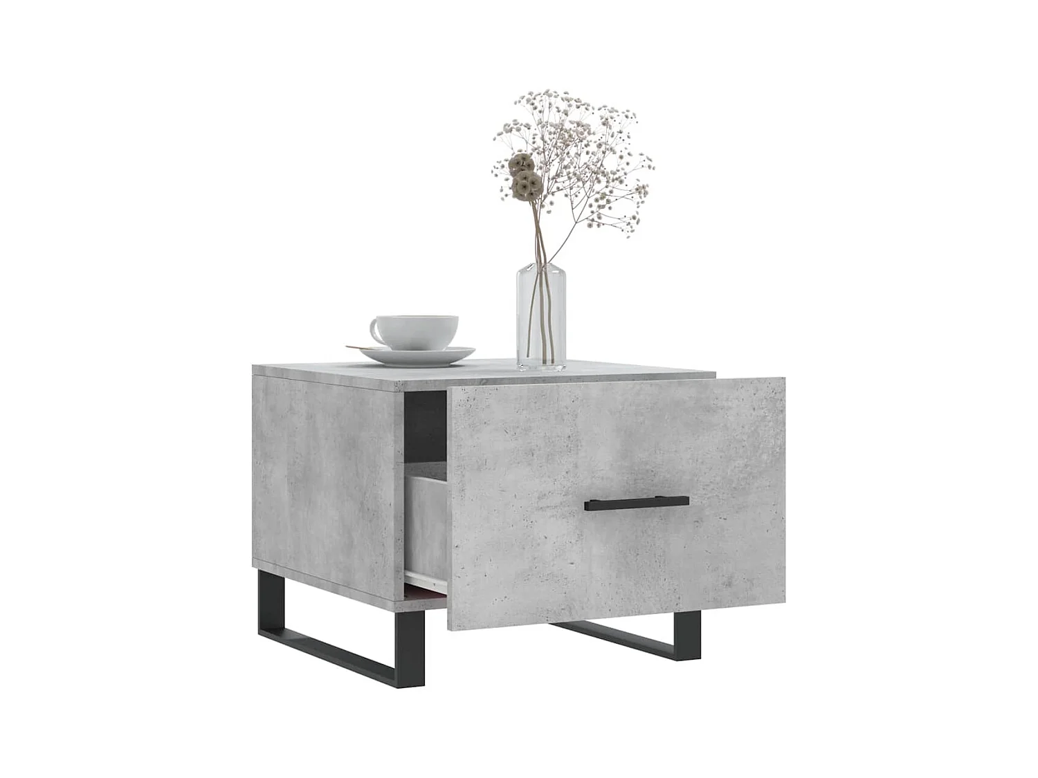 Tables basses 2 pcs gris béton 50x50x40 cm bois d'ingénierie