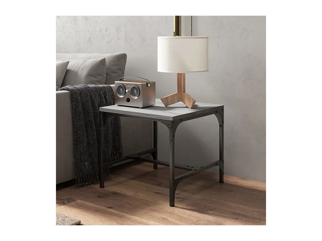 Tavolini laterali 2 pezzi Sonoma grigio 40x40x35 cm Legno ingegnerizzato