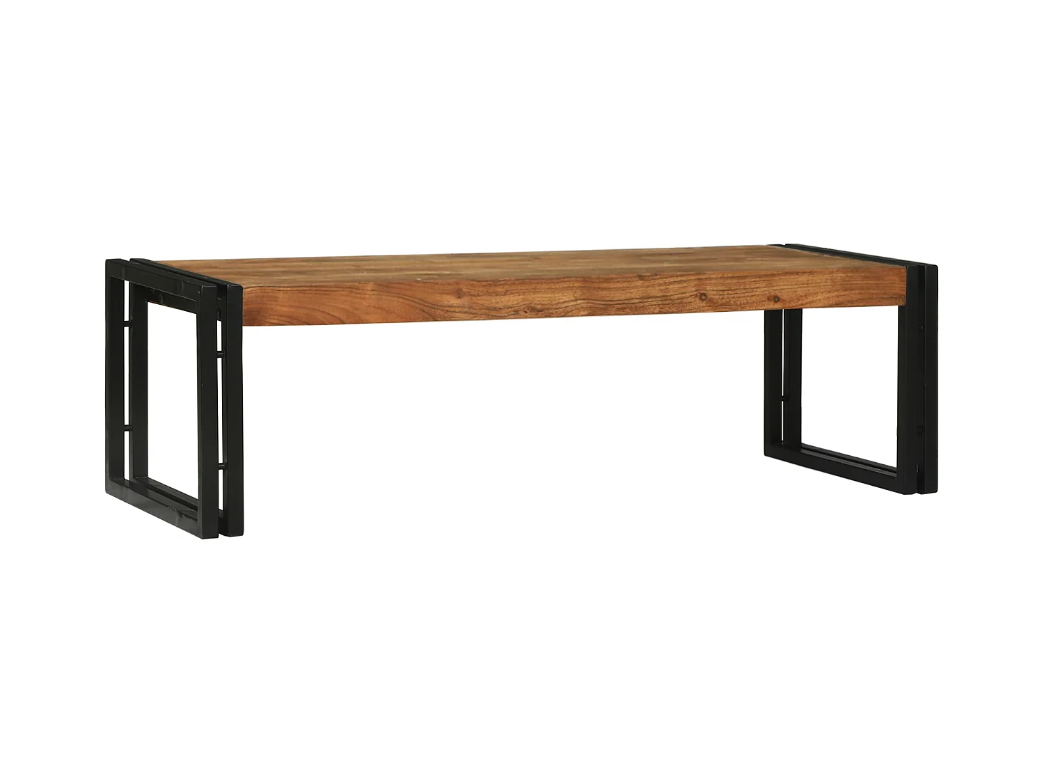 Set de 2 Tables Basses en Bois Massif d'Acacia