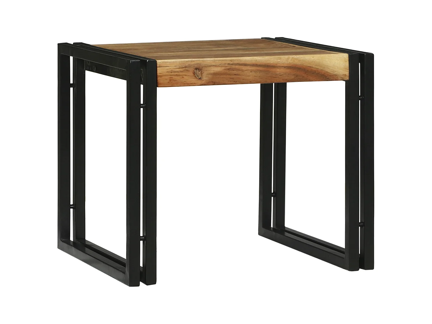 Set de 2 Tables Basses en Bois Massif d'Acacia