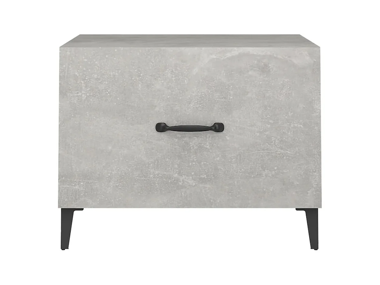 Tables basses avec pieds en métal 2 pcs Gris béton 50x50x40 cm