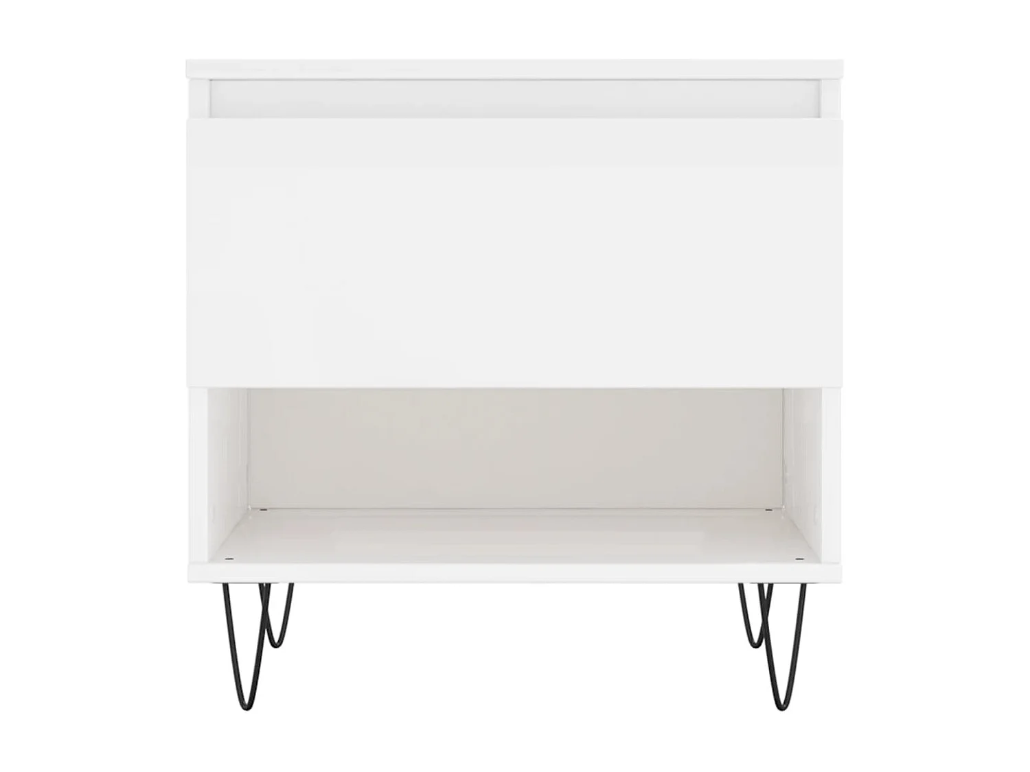 Mesas de centro 2 piezas blanco brillo 50x46x50cm madera de ingeniería