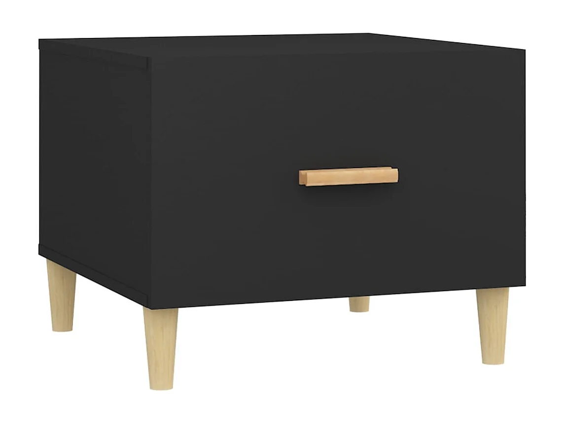 Tables basses 2 pcs noir 50x50x40 cm bois d'ingénierie