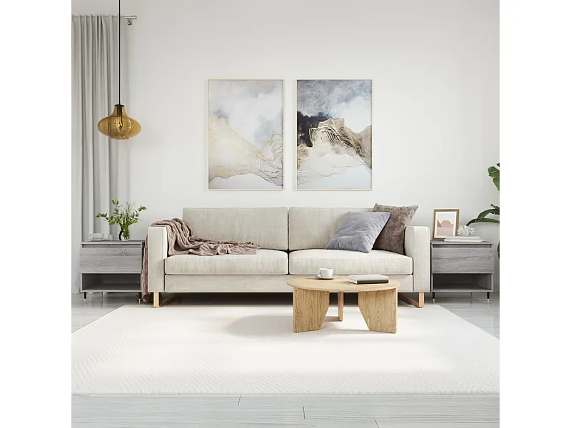 Tavolini da caffè 2 pezzi grigio sonoma 50x46x50 cm in legno ingegnerizzato