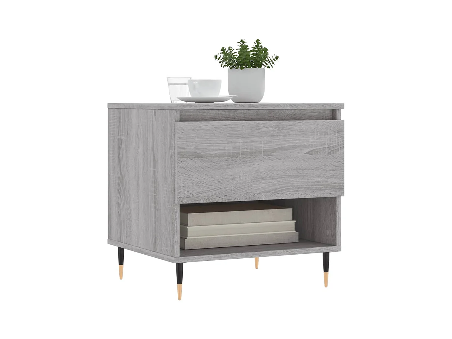 Tables basses 2 pcs sonoma gris 50x46x50 cm bois d'ingénierie