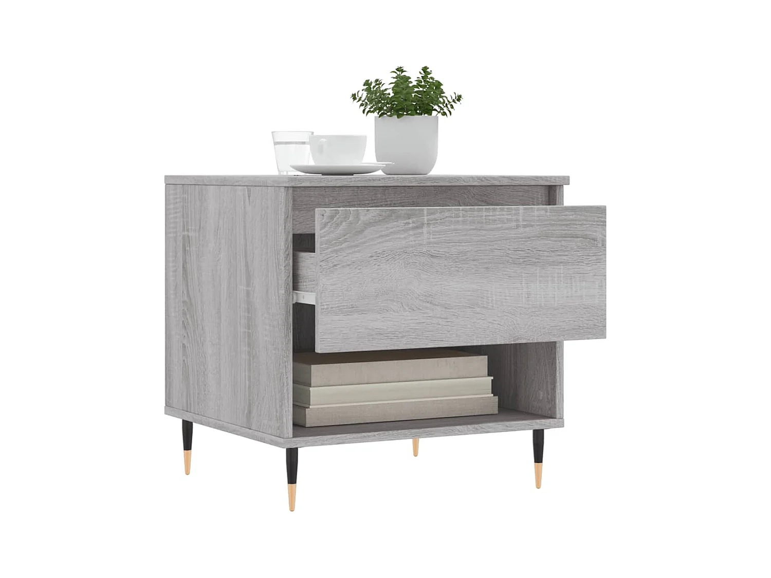 Tables basses 2 pcs sonoma gris 50x46x50 cm bois d'ingénierie