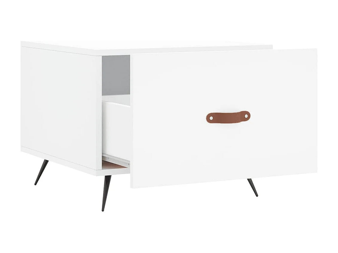 Tables basses 2 pcs blanc 50x50x40 cm bois d'ingénierie