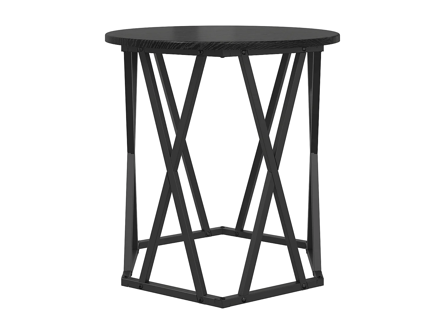 stuks bijzettafels in zwart gelamineerd hout