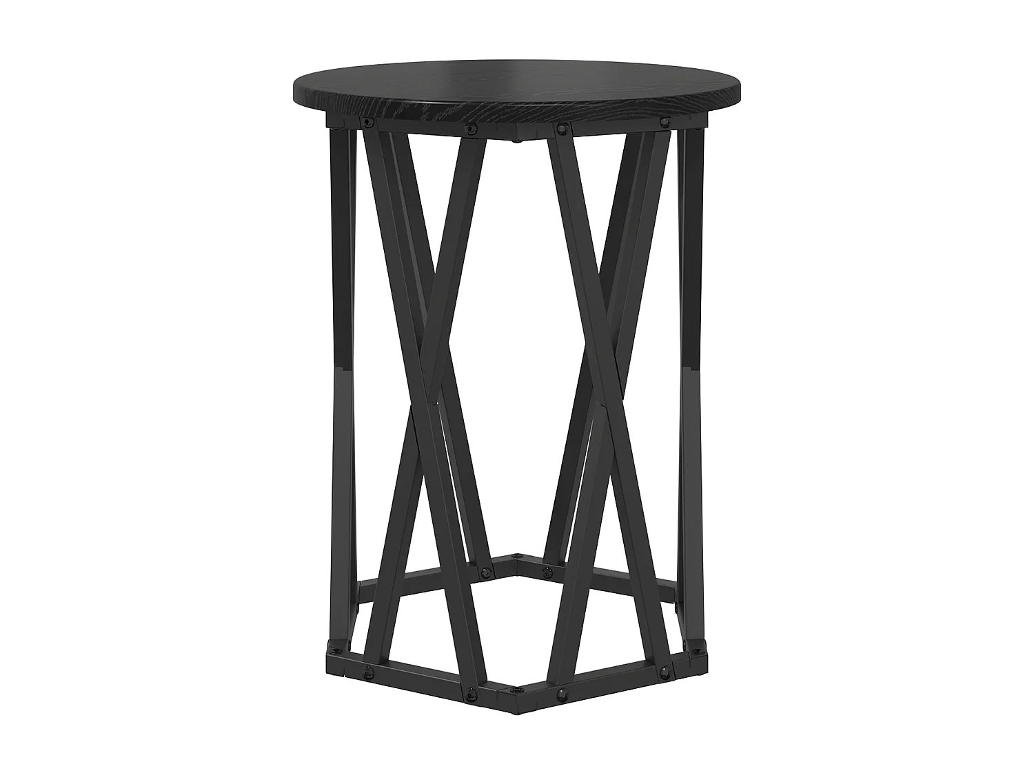 stuks bijzettafels in zwart gelamineerd hout