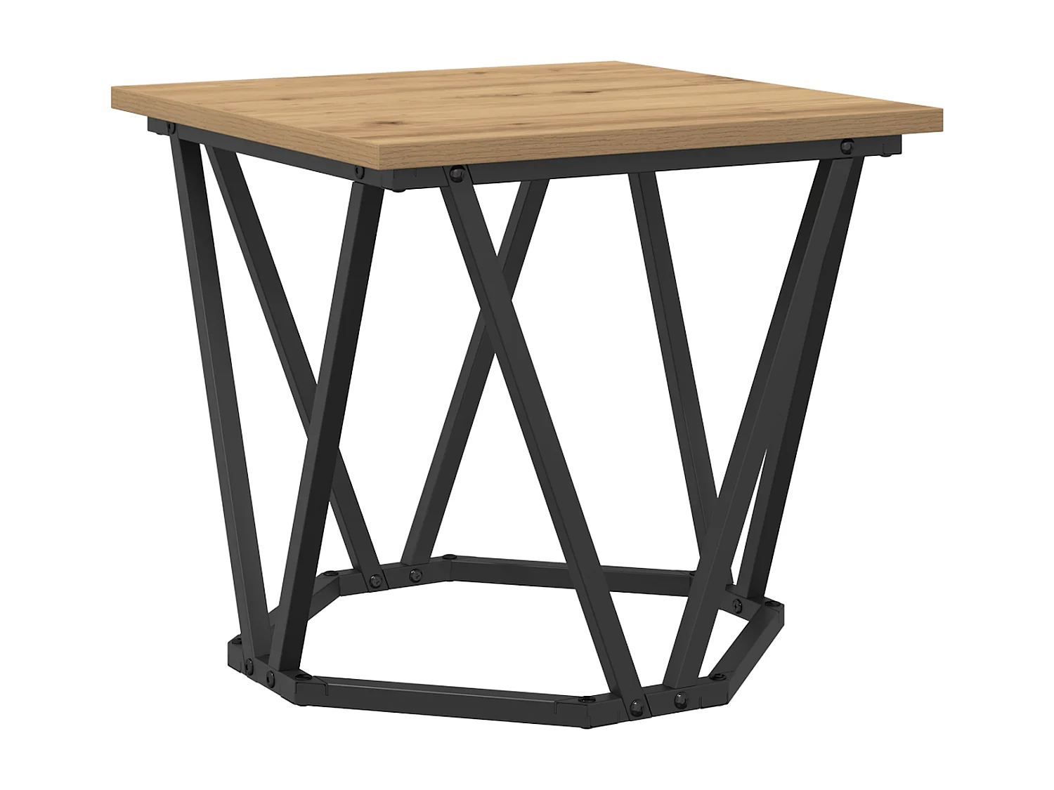 Tables d'appoint 2 pcs en bois d'ingénierie chêne artisan