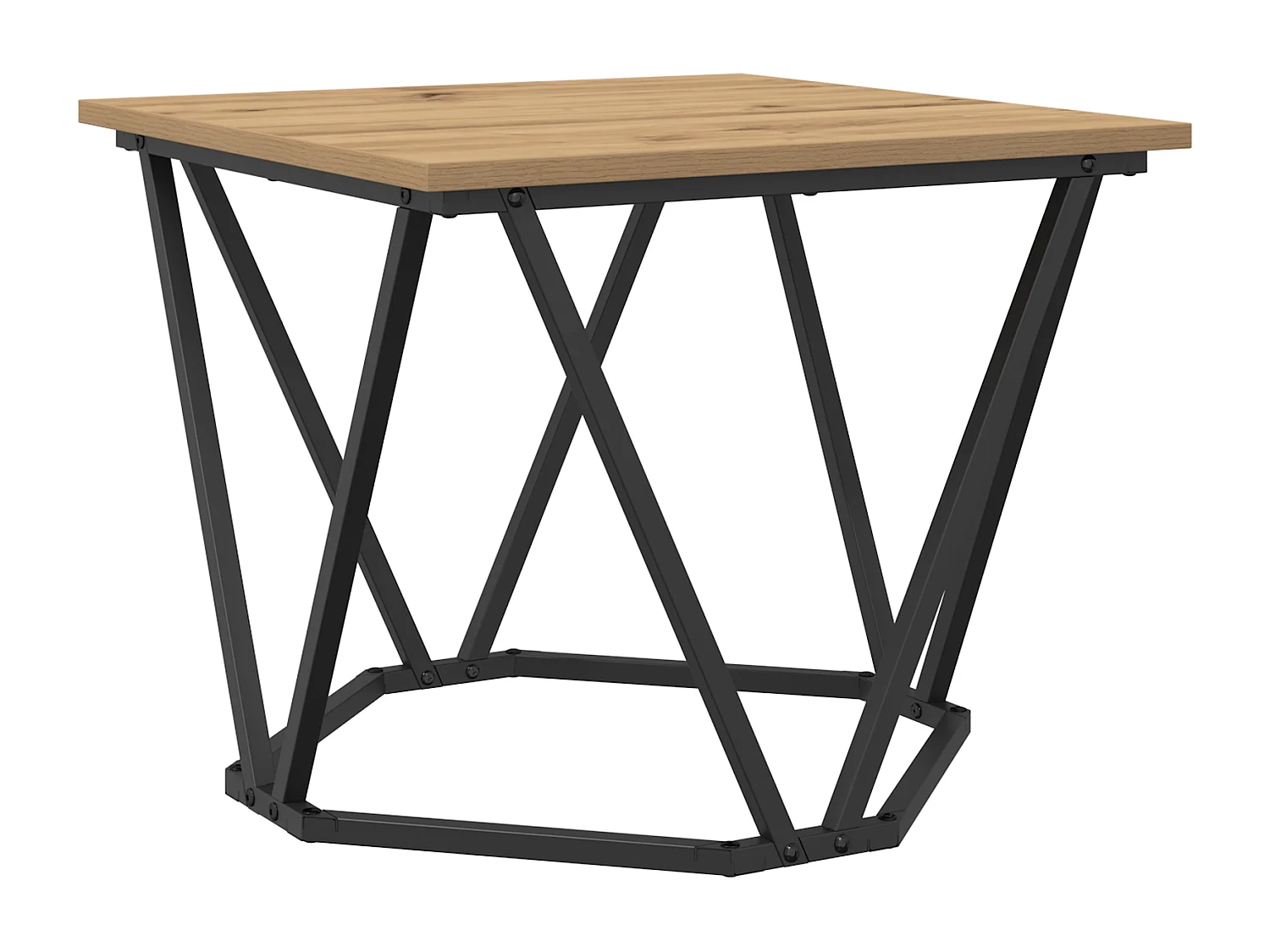 Tables d'appoint 2 pcs en bois d'ingénierie chêne artisan