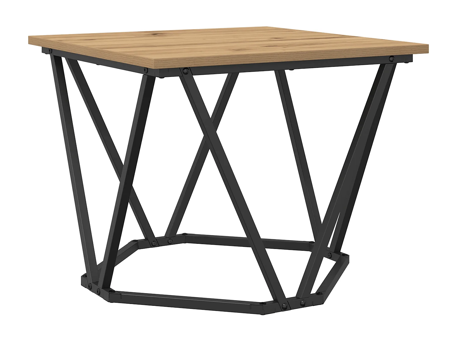 Tables d'appoint 2 pcs en bois d'ingénierie chêne artisan