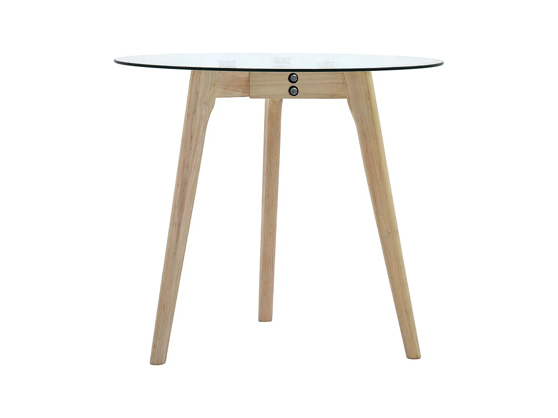 2-delige bijzettafelset van gehard glas