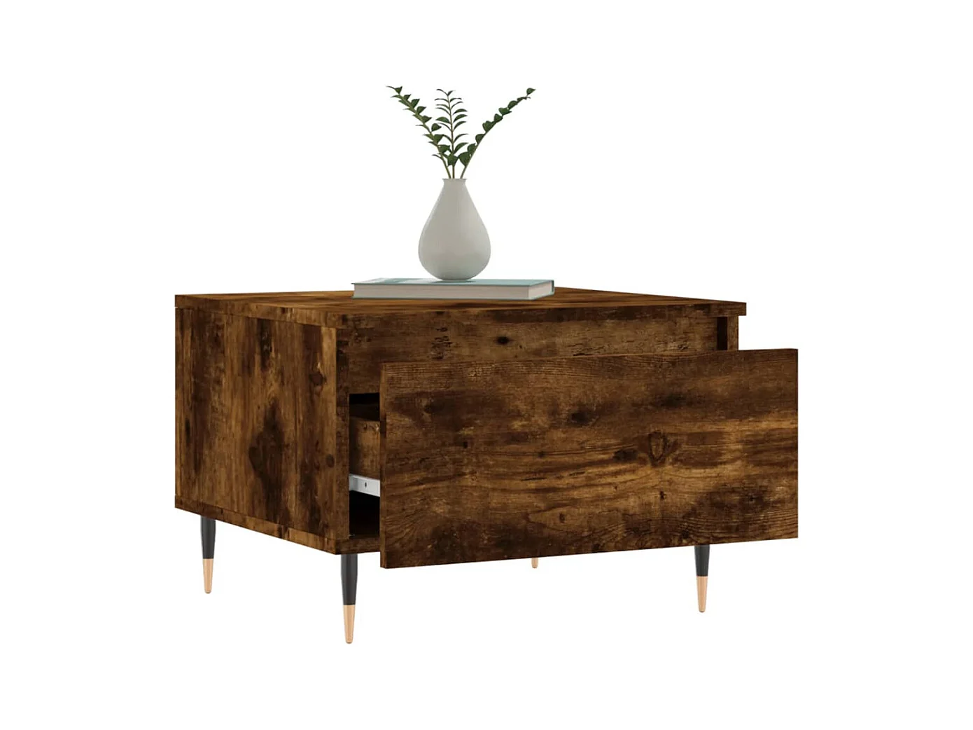 Tables basses 2 pcs chêne fumé 50x46x35 cm bois d'ingénierie